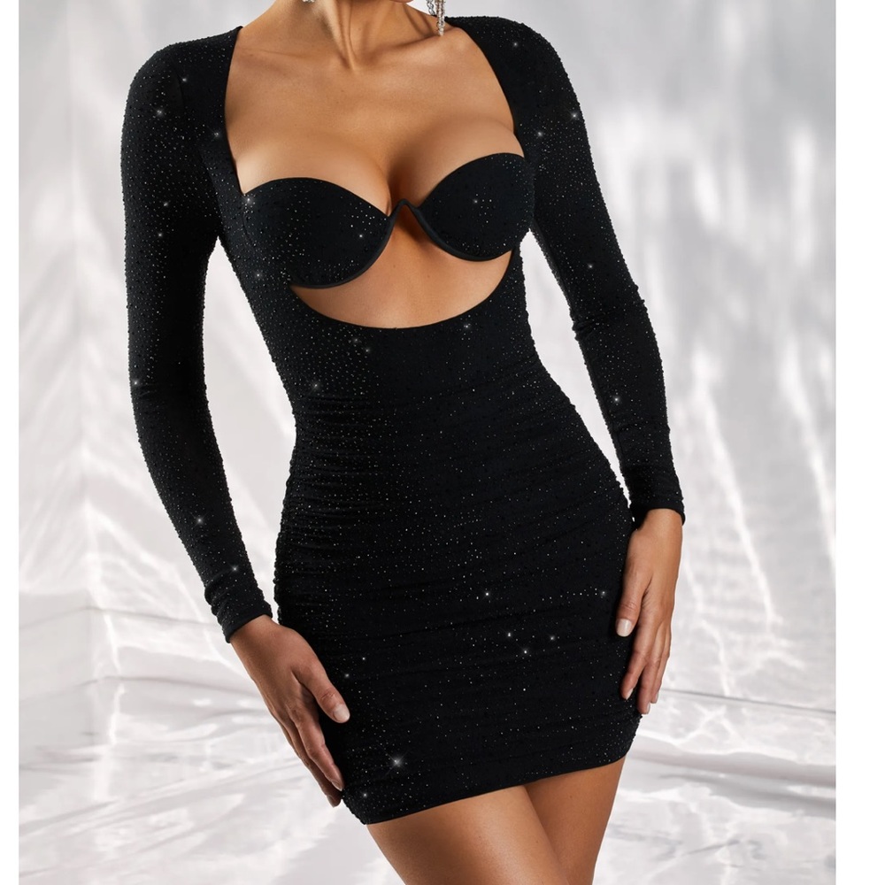Oh Polly Mini Black Dress